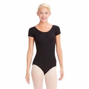 Capezio Short Sleeve Adult Dance Leotards Black Size Large
